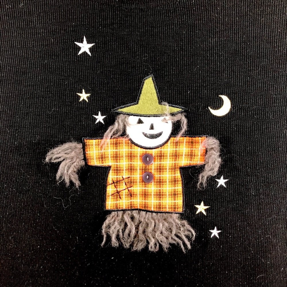Hampshire Studio Black Graphic Halloween Tee Sz M - Picture 4 of 5
